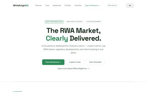 WhiteKnightOS — RWA Advisory Dashboard — screenshot