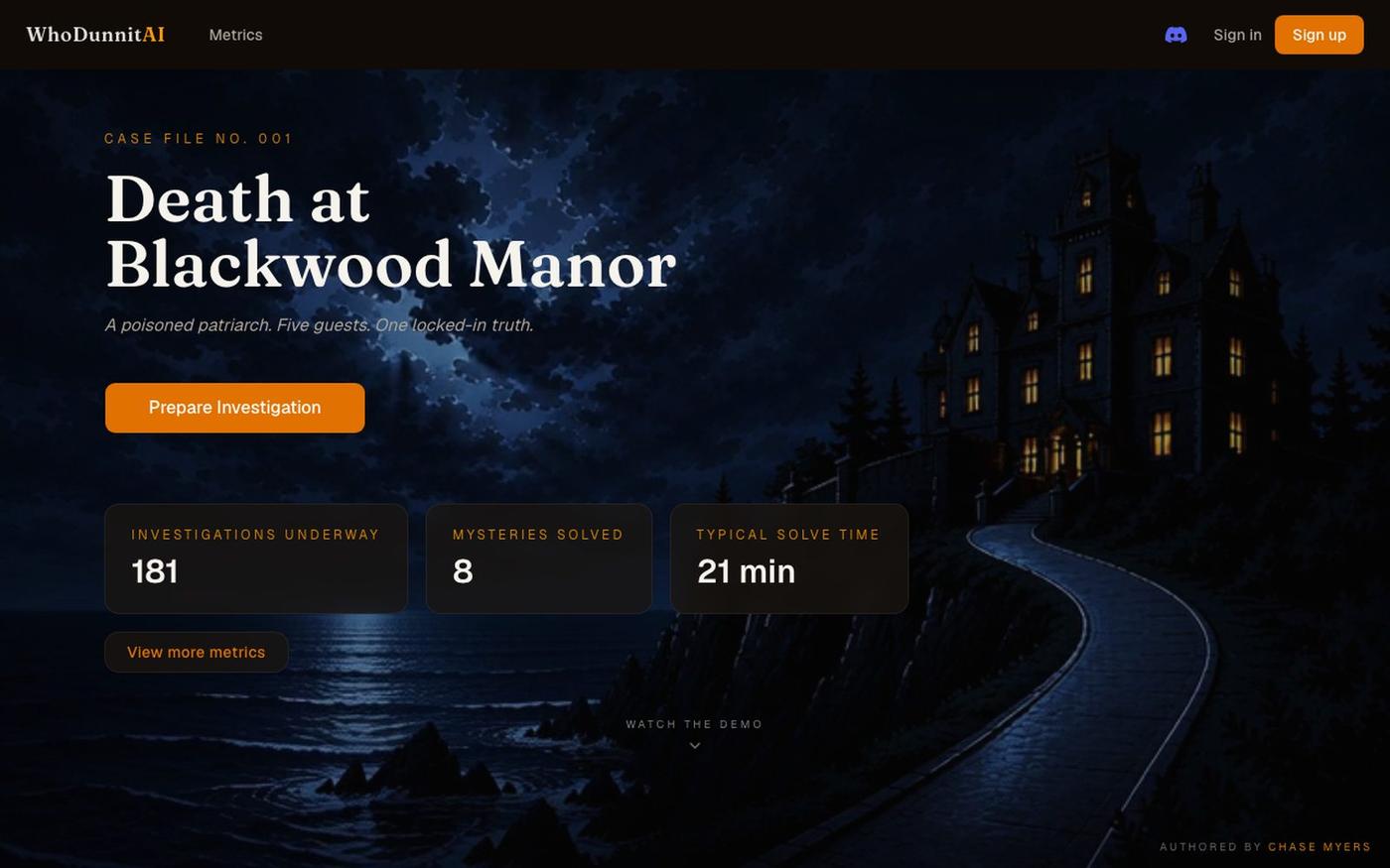 WhoDunnitAI — The Voice-Driven Murder Mystery — screenshot