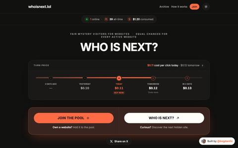 whoisnext.lol — WHO IS NEXT? — screenshot