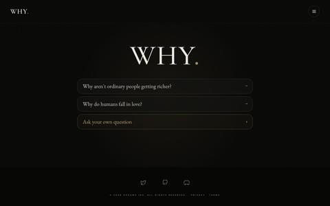 WHY. — screenshot