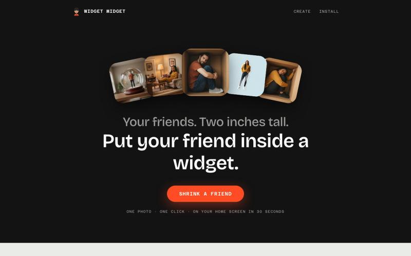 Widget Midget | Put your friend inside a widget — screenshot