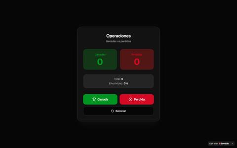 Contador de Operaciones — screenshot