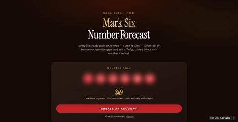 Mark Six Predictor — 33 Years of Draw Data — screenshot