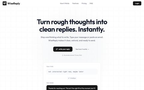 WiseReply – Write better replies faster — screenshot