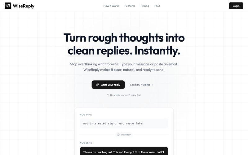 WiseReply – Write better replies faster — screenshot