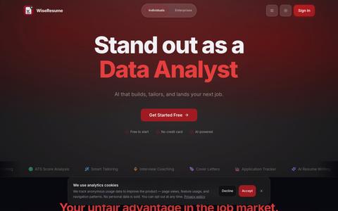 WiseResume AI — AI Resume Builder — screenshot
