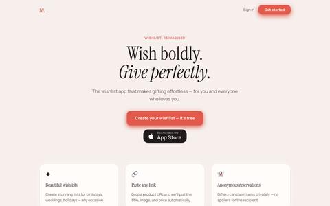 Wishbox — Beautiful wishlists for every occasion — screenshot
