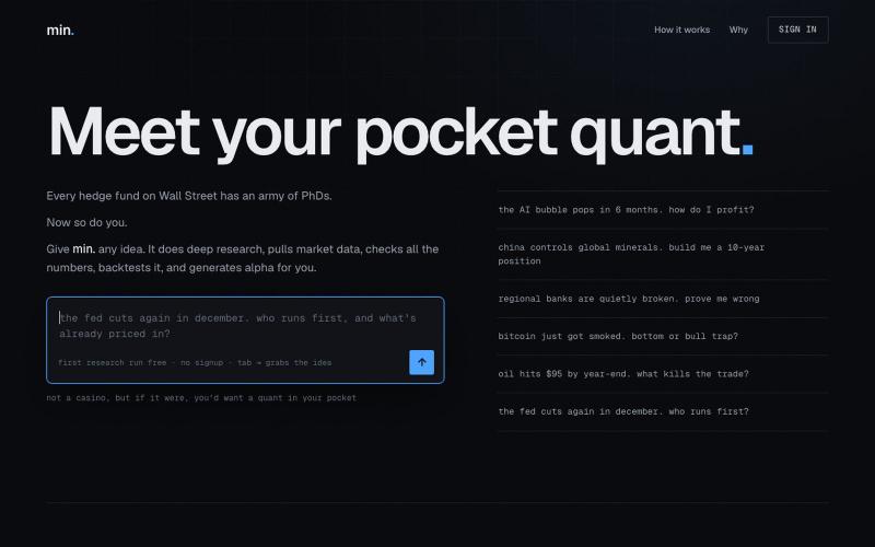 min. | AI Quant — screenshot