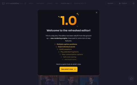 Auto captions for short form videos — screenshot