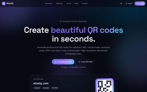 WixelQ — Free QR Code Generator, Beautiful & Unlimited — screenshot
