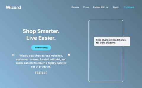 Wizard AI | Top Performing AI Shopping Agent — screenshot