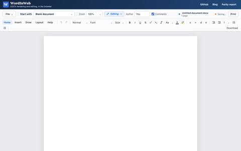 WordInWeb — browser DOCX editor — screenshot