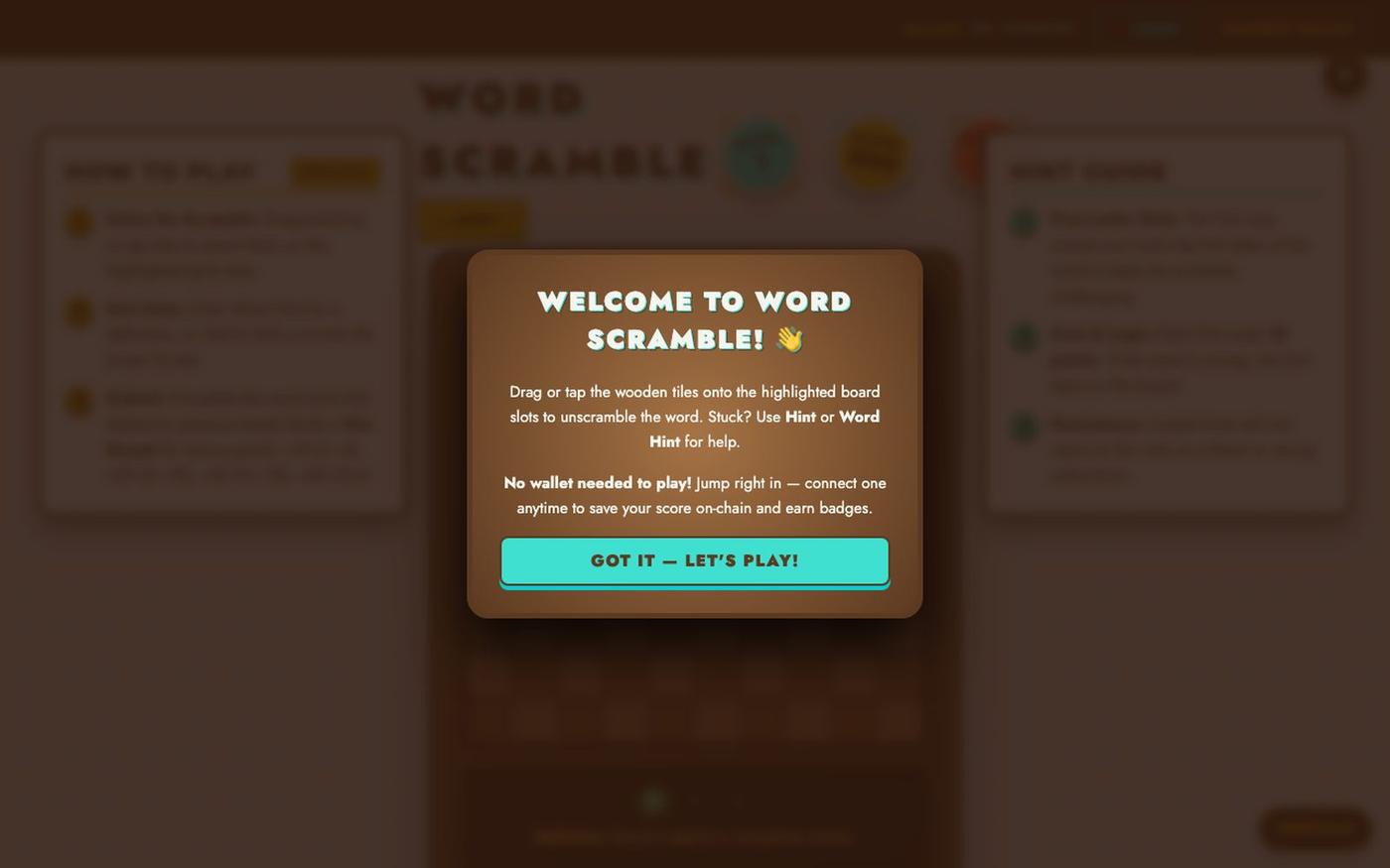 Mid-Century Teak Scramble — screenshot
