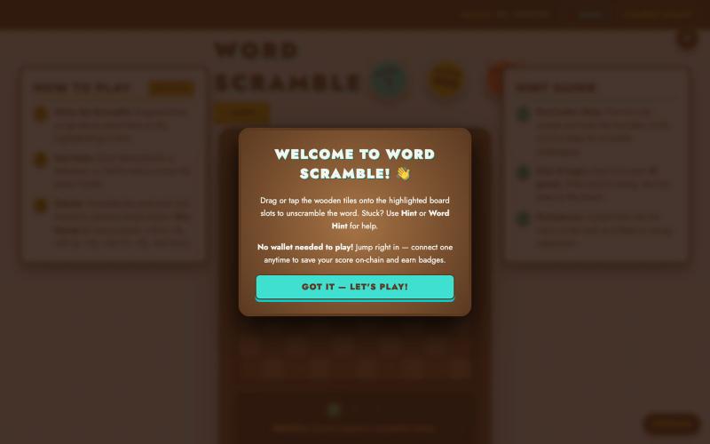 Mid-Century Teak Scramble — screenshot