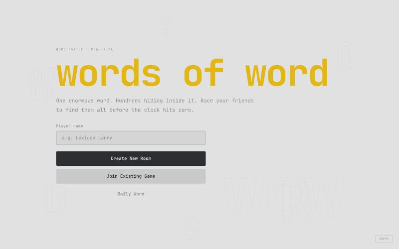 Words of Word — Real-Time Word Battle — screenshot
