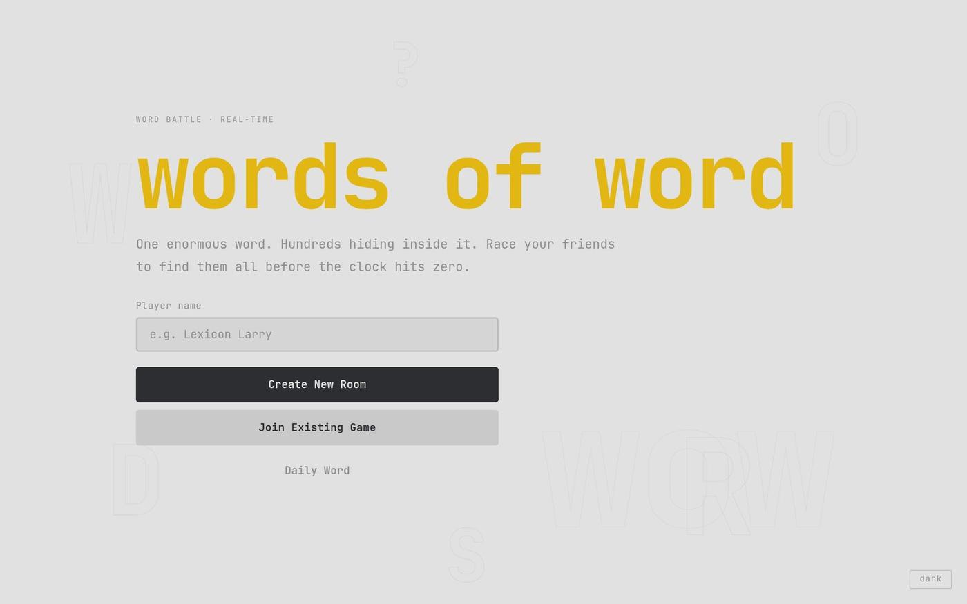 Words of Word — Real-Time Word Battle — screenshot