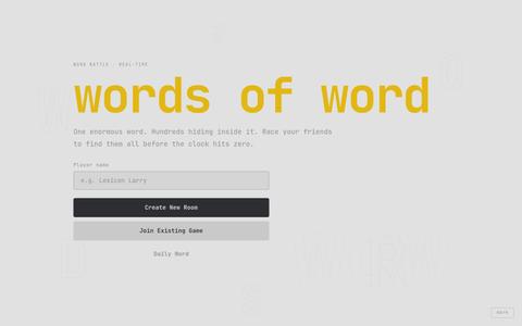 Words of Word — Real-Time Word Battle — screenshot