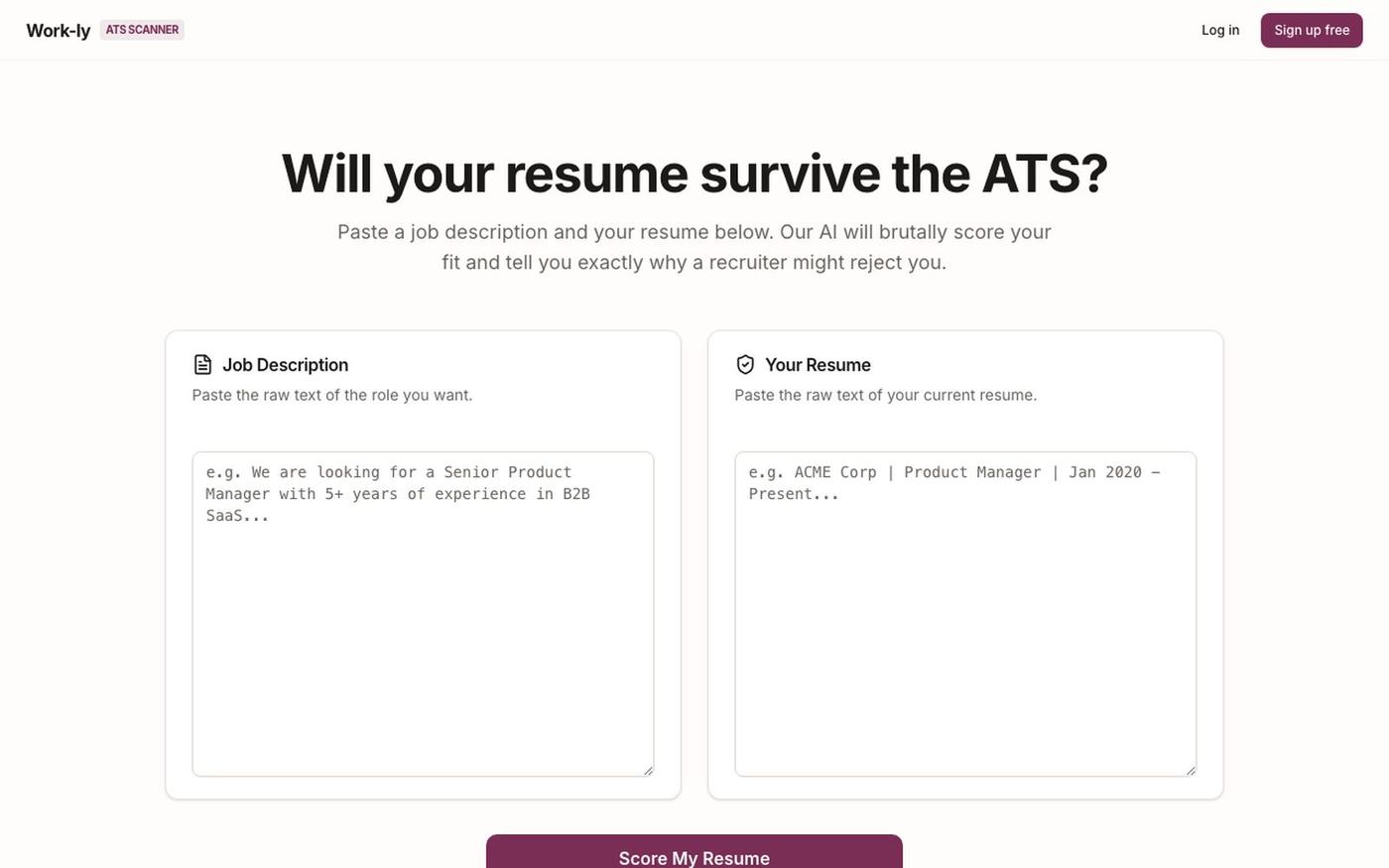 Work-ly — Your ultimate unfair advantage in the job hunt — screenshot
