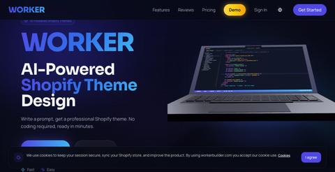 WORKER — AI Shopify Theme Generator | Prompt ile Tema Oluştur — screenshot