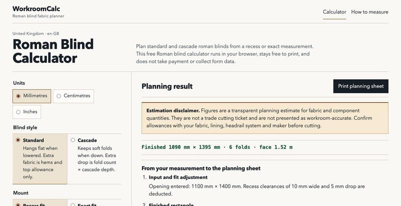 workroomcalc-co-uk — screenshot
