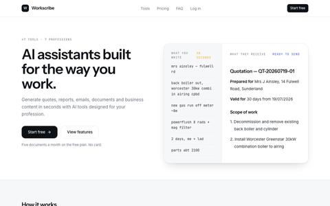 AI assistants built for the way you work — screenshot