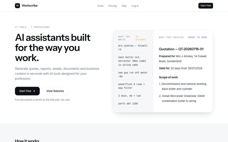 AI assistants built for the way you work — screenshot