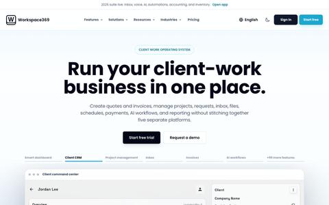 Workspace369 | Client Work Operating System — screenshot