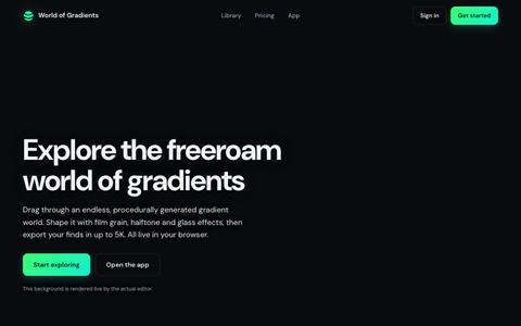 World of Gradients: infinite grainy gradient studio — screenshot