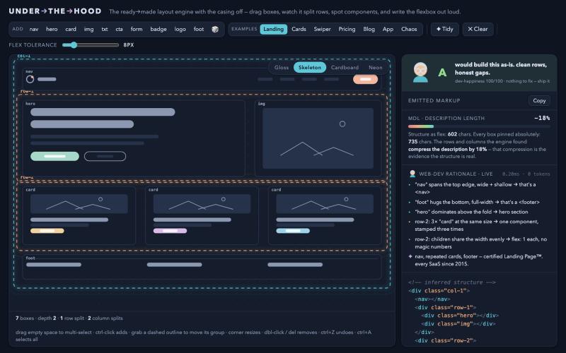 under→the→hood · a ready→made explorer — screenshot
