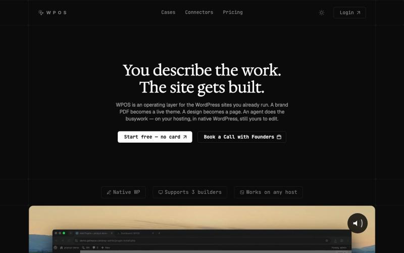 Build & Run Client WordPress Sites With an AI Agent | WPOS — screenshot