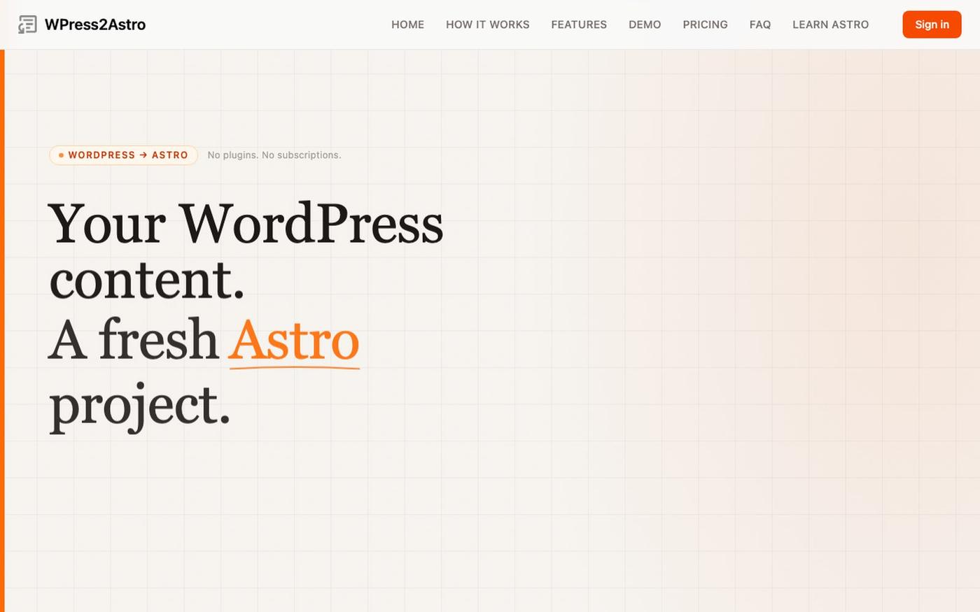 WordPress to Astro Starter Converter — screenshot