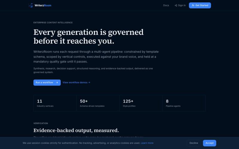 WriterzRoom — screenshot