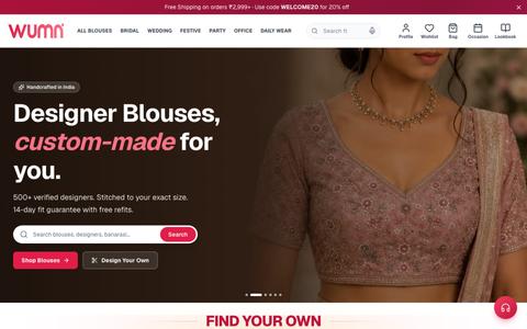 Designer Blouses Online India - Custom Fit — screenshot