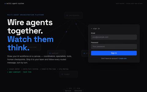 Multi-Agent System Editor — screenshot
