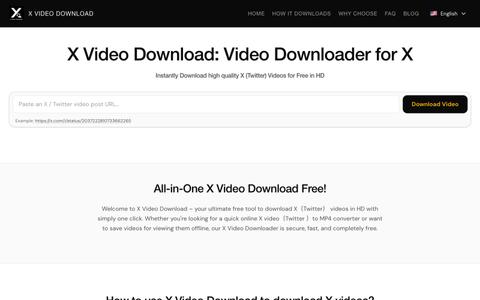 X Video Download — Free MP4 Downloader for X (Twitter) Posts — screenshot