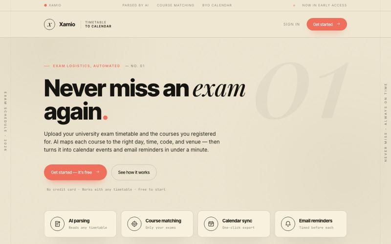 Xamio — screenshot