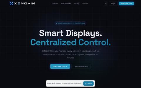 Xenovim — Smart Displays. Centralized Control. Built To Connect. — screenshot