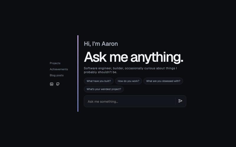 Aaron - Ask me anything — screenshot