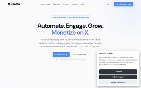 Xposto - AI-Powered X Post Generator — screenshot