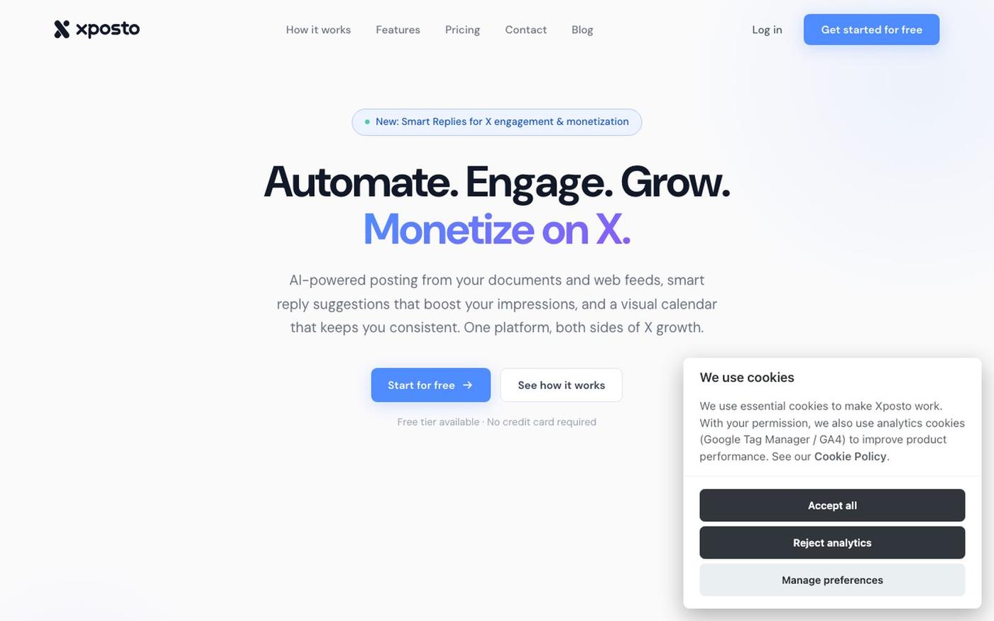 Xposto - AI-Powered X Post Generator — screenshot