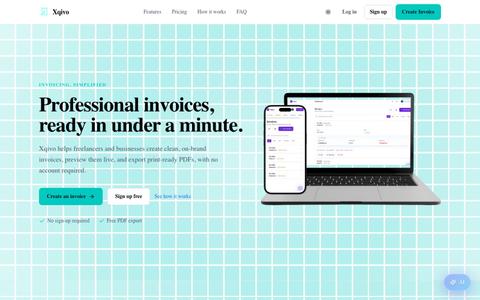 Xqivo — Free Invoice Generator for Freelancers & Small Businesses — screenshot