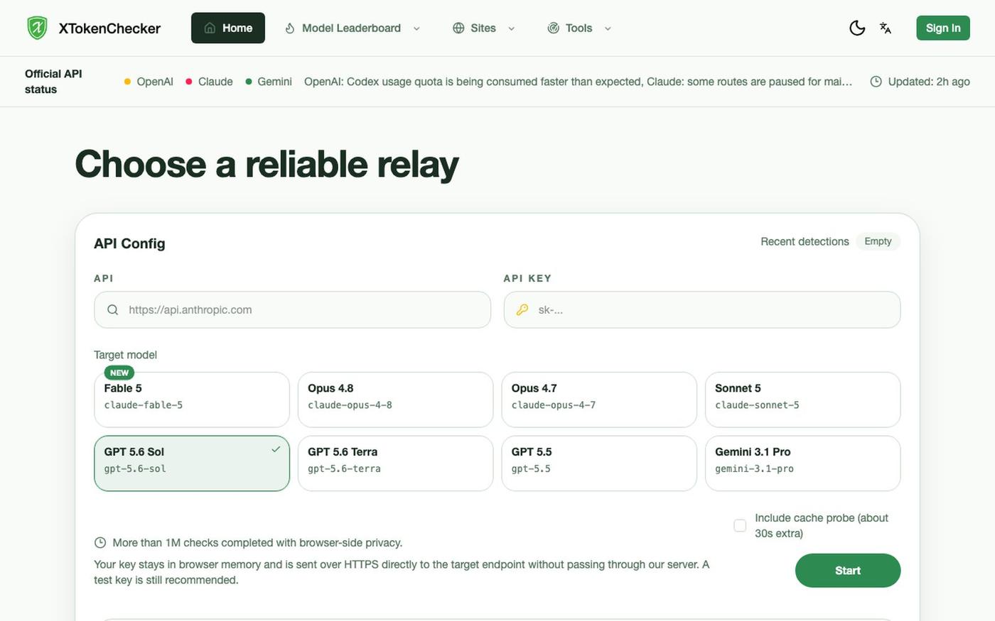 XTokenChecker — screenshot