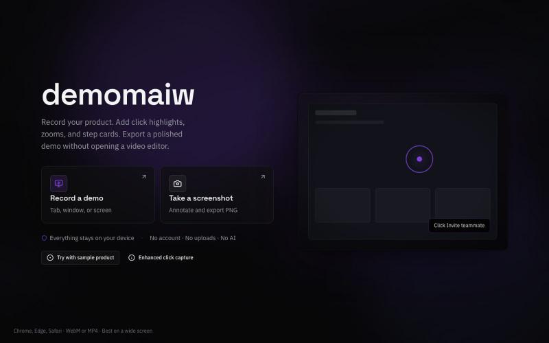 demomaiw — screenshot