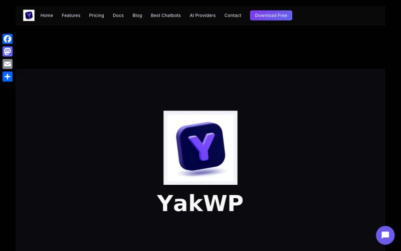 YakWP — AI Chatbot for WordPress | Smart, Fast, Affordable — screenshot