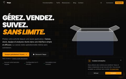 Yeeyo - Logiciel de gestion tout-en-un pour points de vente et PME — screenshot