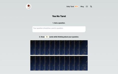 Yes No Tarot | Free Online Tarot Reading — screenshot