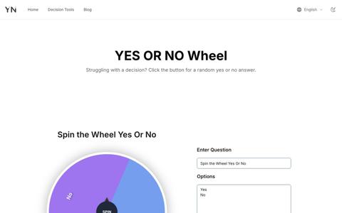 Spin the Yes or No Wheel - Get Your Free & Instant Decision — screenshot