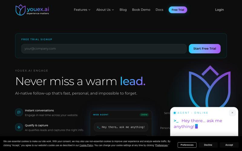 youex.ai | Lead-to-Revenue Platform for B2B Sales Teams — screenshot