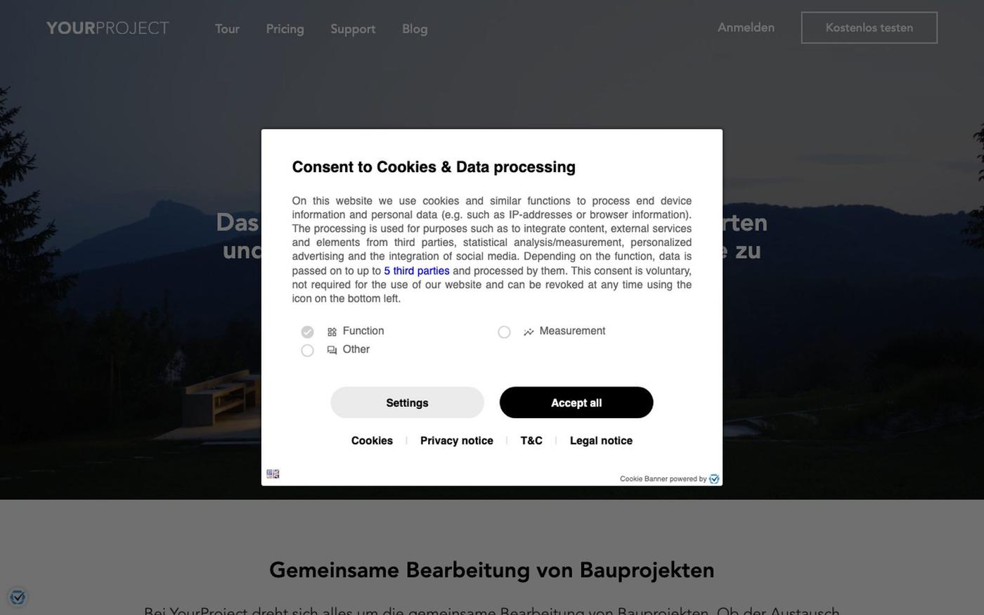 YourProject: Gemeinsame Bearbeitung von Bauprojekten — screenshot