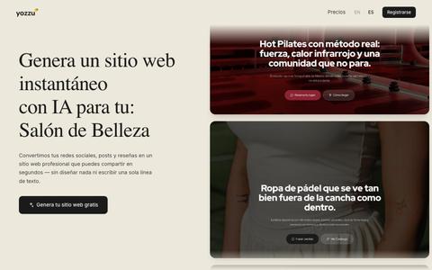 yozzu — AI Website Builder for Local Business via Instagram & Maps — screenshot